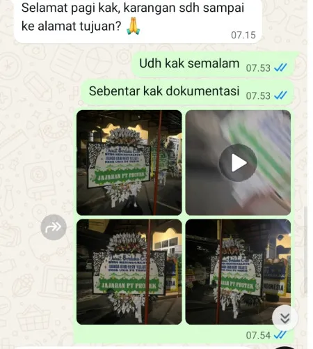 Pengiriman Papan Bunga Selamat Lelea
