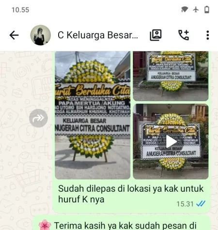 Pengiriman Papan Bunga Duka Lelea