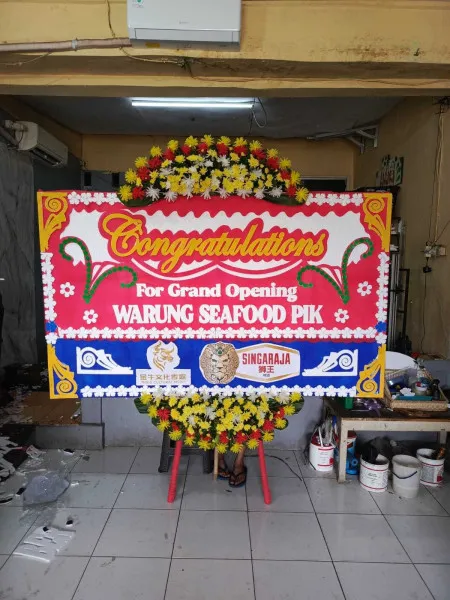 Papan Bunga Ucapan Selamat Lelea